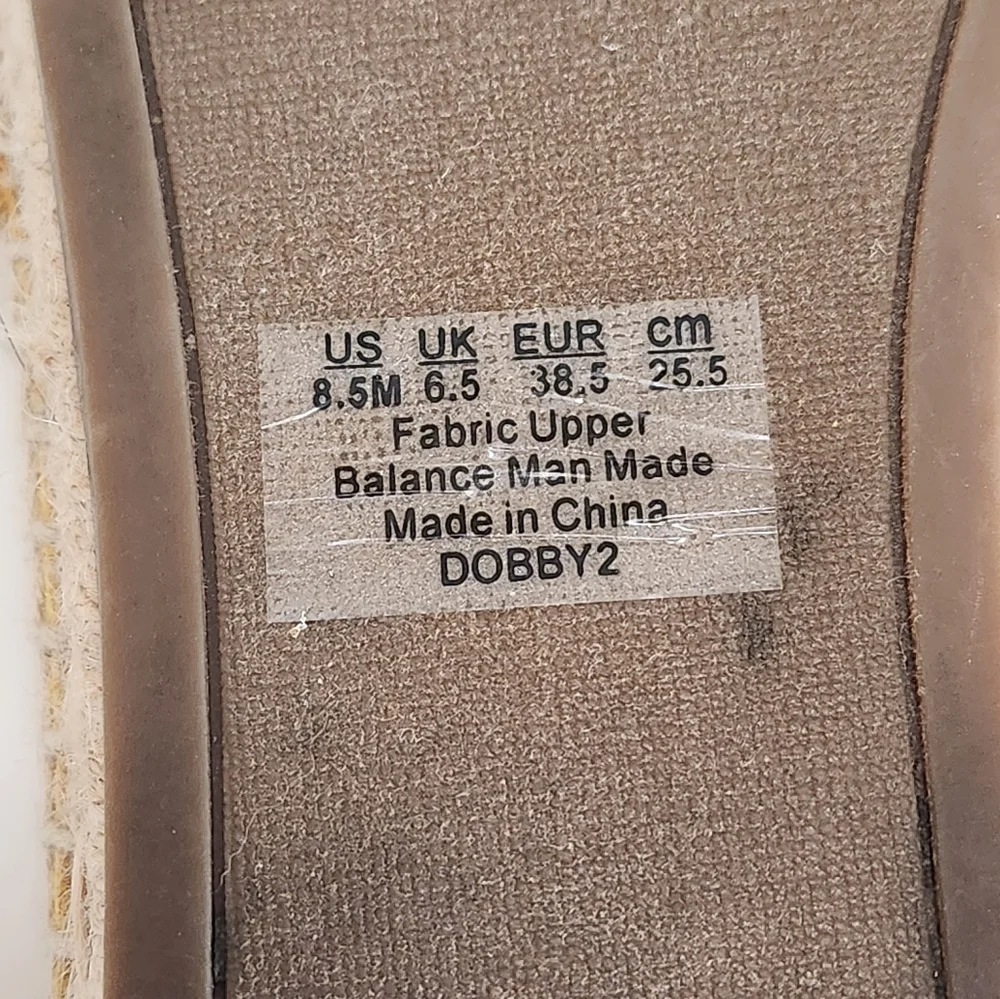 Franco Sarto Dobby Mustard Espadrille flats size 8.5M